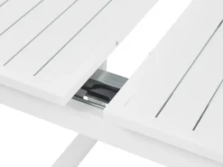 Best Beliani Set da pranzo da giardino 8 posti VALCANETTO/GROSSETO Metallo Bianco Argento Bianco