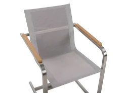 Discount Beliani Set da pranzo da giardino 8 posti VALCANETTO/COSOLETO Metallo Beige Argento Bianco Beige