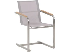 Discount Beliani Set da pranzo da giardino 8 posti VALCANETTO/COSOLETO Metallo Beige Argento Bianco Beige