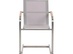 Discount Beliani Set da pranzo da giardino 8 posti VALCANETTO/COSOLETO Metallo Beige Argento Bianco Beige