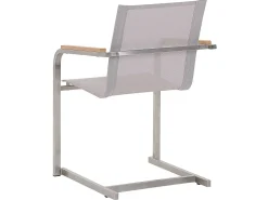 Discount Beliani Set da pranzo da giardino 8 posti VALCANETTO/COSOLETO Metallo Beige Argento Bianco Beige