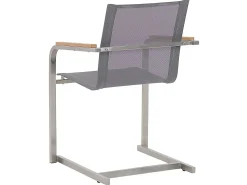 Sale Beliani Set da pranzo da giardino 6 posti VALCANETTO/COSOLETO Metallo Grigio Bianco Argento Grigio