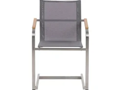 Sale Beliani Set da pranzo da giardino 6 posti VALCANETTO/COSOLETO Metallo Grigio Bianco Argento Grigio