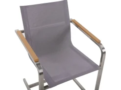 Sale Beliani Set da pranzo da giardino 6 posti VALCANETTO/COSOLETO Metallo Grigio Bianco Argento Grigio
