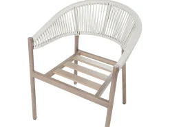 Discount Beliani Set da pranzo da giardino 6 posti FLAVIA con cuscini Metallo Tortora Beige Marrone