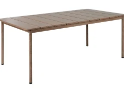 Discount Beliani Set da pranzo da giardino 6 posti FLAVIA con cuscini Metallo Tortora Beige Marrone