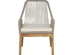 Online Beliani Set da pranzo da giardino 6 posti ORISTANO con cuscini Cemento Beige Beige Marrone Grigio