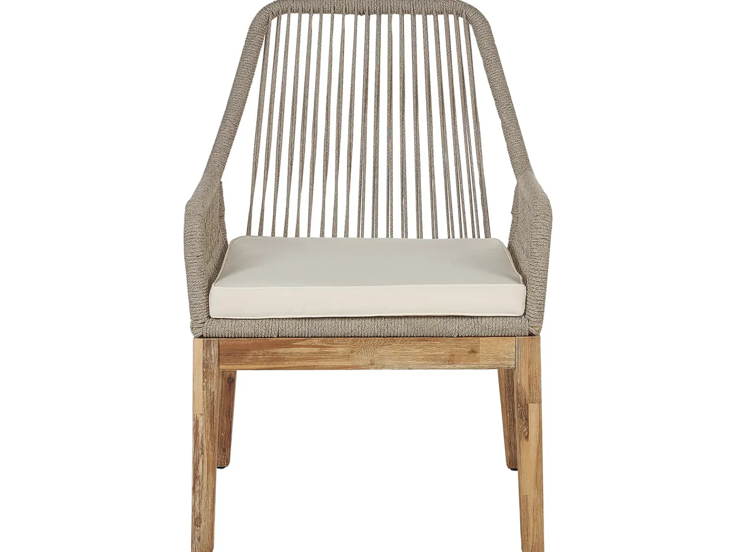 Online Beliani Set da pranzo da giardino 6 posti ORISTANO con cuscini Cemento Beige Beige Marrone Grigio