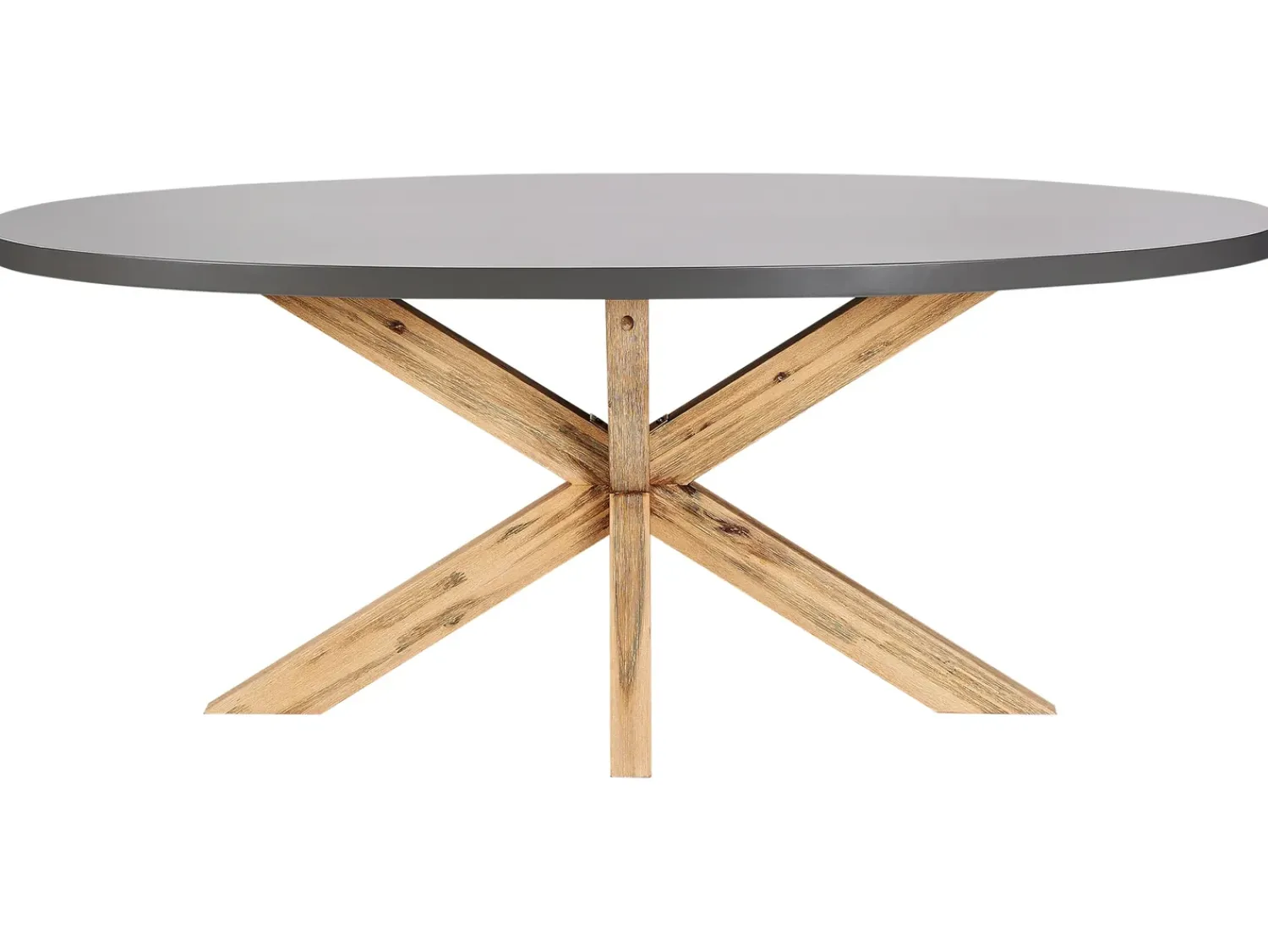 Online Beliani Set da pranzo da giardino 6 posti ORISTANO con cuscini Cemento Beige Beige Marrone Grigio