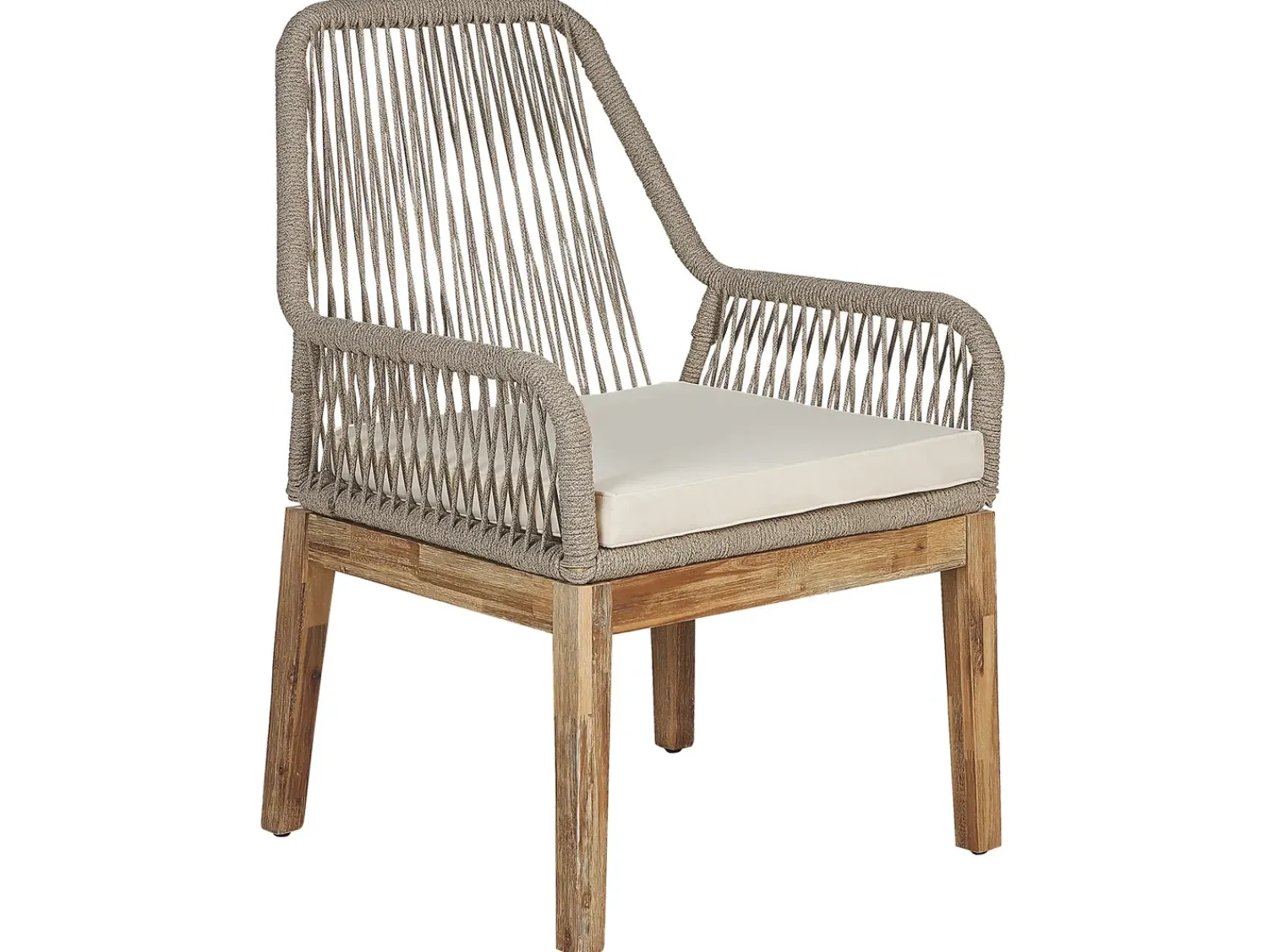 Online Beliani Set da pranzo da giardino 6 posti ORISTANO con cuscini Cemento Beige Beige Marrone Grigio