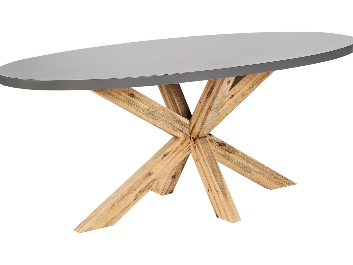 Clearance Beliani Set da pranzo da giardino 4 posti ORISTANO con cuscini Cemento Nero Marrone Grigio Nero