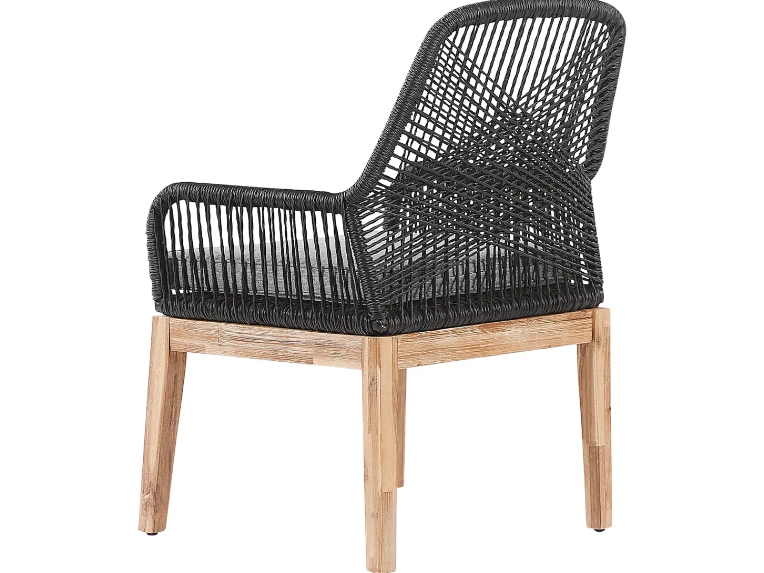 Clearance Beliani Set da pranzo da giardino 4 posti ORISTANO con cuscini Cemento Nero Marrone Grigio Nero
