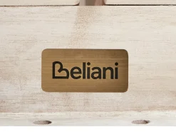 Outlet Beliani Set da pranzo da giardino 6 posti AZZANELLO Legno d'acacia Bianco sporco Bianco Marrone