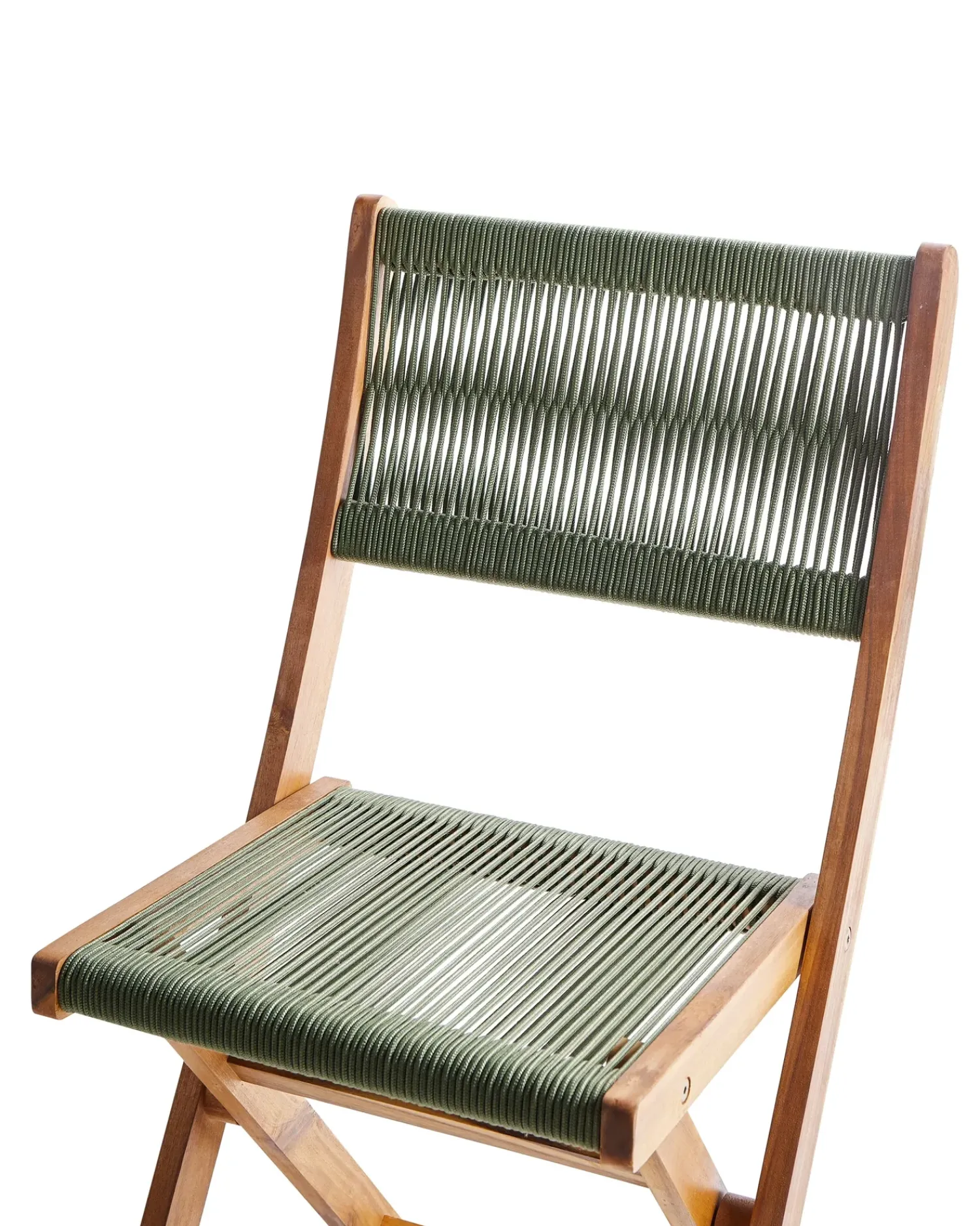 Beliani Set da pranzo da giardino 4 posti PROSSEDI Legno d'acacia Verde Marrone Verde