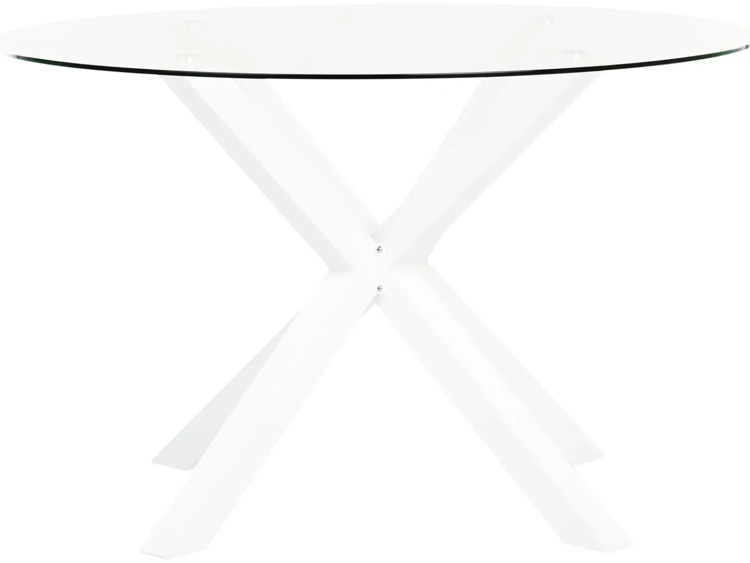 Online Beliani Set da pranzo da giardino 4 posti MALETTO/BUSSETO Metallo Bianco Bianco Grigio Marrone Trasparente