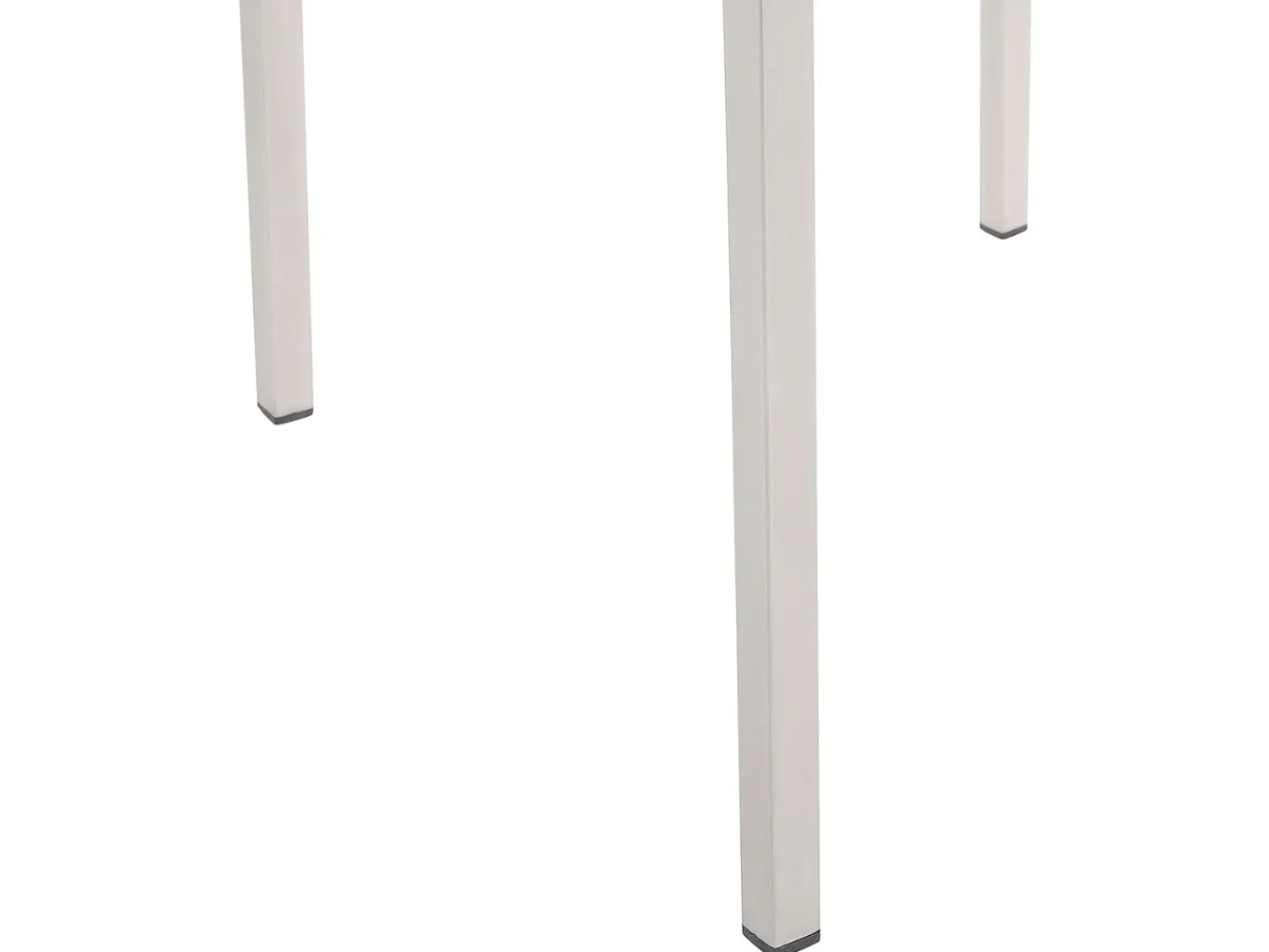 Beliani Set da pranzo da giardino 4 posti MALETTO/GROSSETO Acciaio inox Argento Argento Marrone Trasparente