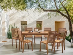 Hot Beliani Set da pranzo da giardino 8 posti OMBRIANO Legno di acacia certificato chiaro Marrone