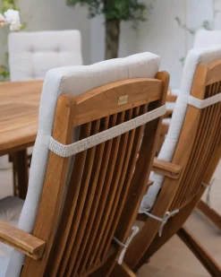 New Beliani Set da pranzo da giardino 8 posti MAUI PREMIUM Legno d'acacia Beige chiaro Beige Marrone
