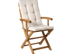 New Beliani Set da pranzo da giardino 8 posti MAUI PREMIUM Legno d'acacia Beige chiaro Beige Marrone