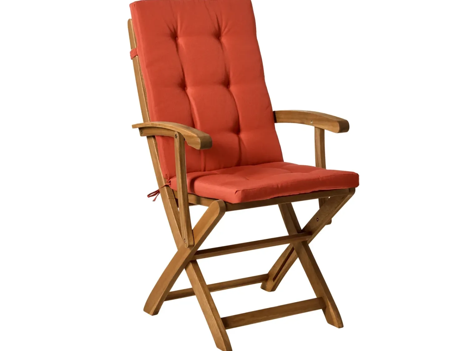 Sale Beliani Set da pranzo da giardino 8 posti MAUI PREMIUM Legno d'acacia Rosso Marrone Rosso
