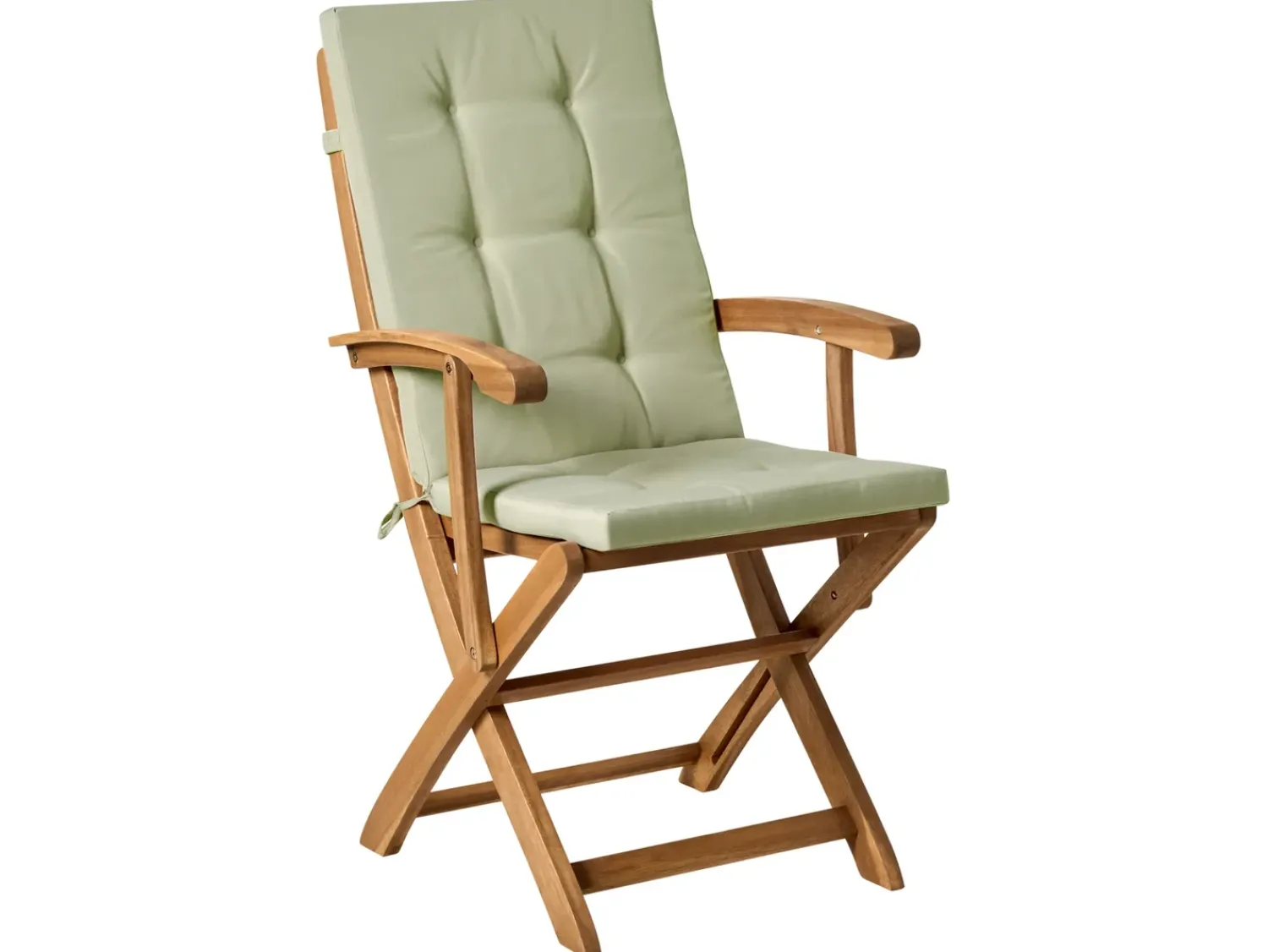 New Beliani Set da pranzo da giardino 8 posti MAUI PREMIUM Legno d'acacia Verde chiaro Marrone Verde