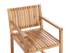 Sale Beliani Set da pranzo da giardino 8 posti SASSARI PREMIUM con cuscini Legno di acacia certificato Rosso Rosso Marrone