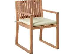 Discount Beliani Set da pranzo da giardino 8 posti SASSARI PREMIUM con cuscini Legno di acacia certificato Verde chiaro Verde Marrone