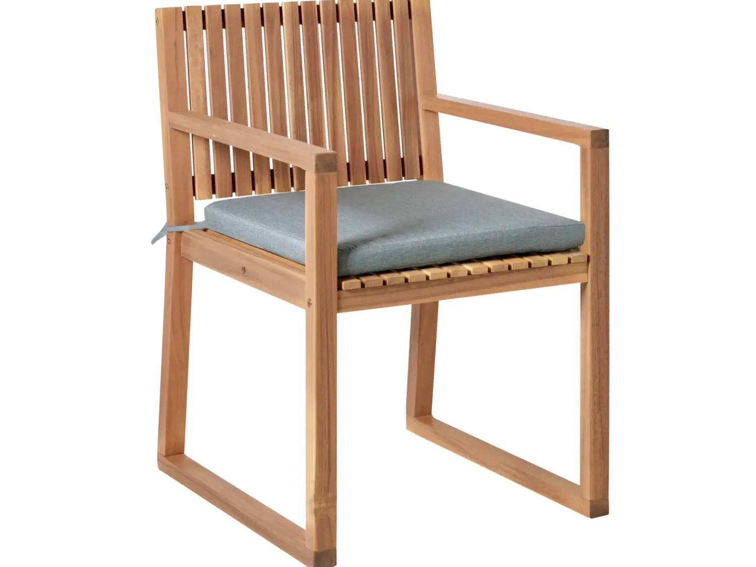 Discount Beliani Set da pranzo da giardino 8 posti SASSARI PREMIUM con cuscini Legno di acacia certificato Grigio melange Marrone Grigio