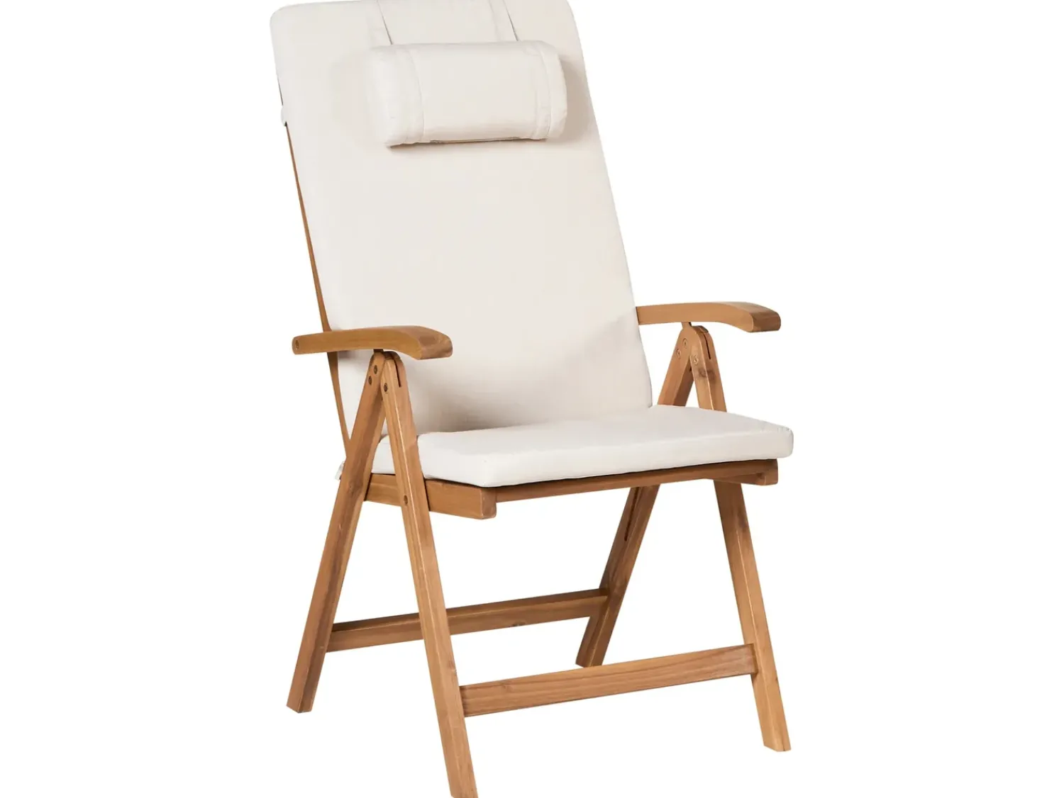 New Beliani Set da pranzo da giardino 6 posti JAVA PREMIUM Legno d'acacia Beige chiaro Beige Marrone