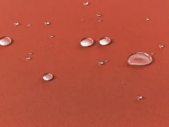 Hot Beliani Set da pranzo da giardino 6 posti AMANTEA PREMIUM Legno d'acacia Rosso Rosso Marrone