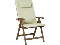 Sale Beliani Set da pranzo da giardino 6 posti AMANTEA PREMIUM Legno d'acacia Verde Verde Marrone