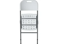 New Beliani Set da pranzo da giardino 4 posti CUGNOLI Pieghevole Bianco Bianco Argento