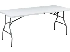 New Beliani Set da pranzo da giardino 4 posti CUGNOLI Pieghevole Bianco Bianco Argento