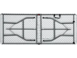 Discount Beliani Set da pranzo da giardino 6 posti CUGNOLI Pieghevole Bianco Bianco Argento
