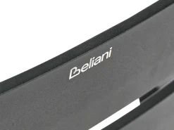 Clearance Beliani Set da pranzo da giardino 4 posti MALETTO/TAVIANO con cuscini Metallo Grigio/Nero Marrone Grigio Nero