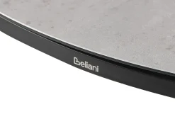 Clearance Beliani Set da pranzo da giardino 4 posti MALETTO/TAVIANO con cuscini Metallo Grigio/Nero Marrone Grigio Nero