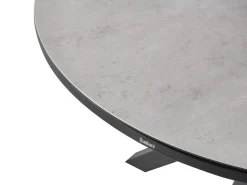 Clearance Beliani Set da pranzo da giardino 4 posti MALETTO/TAVIANO con cuscini Metallo Grigio/Nero Marrone Grigio Nero