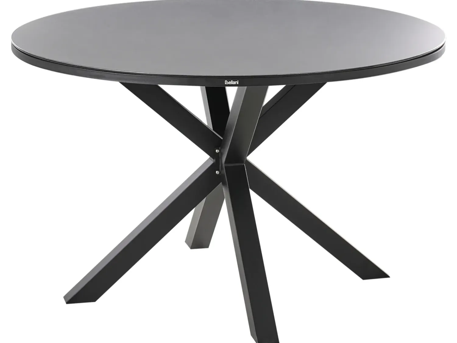 Outlet Beliani Set da pranzo da giardino 4 posti MALETTO/TAVIANO con cuscini Metallo Nero Marrone Nero