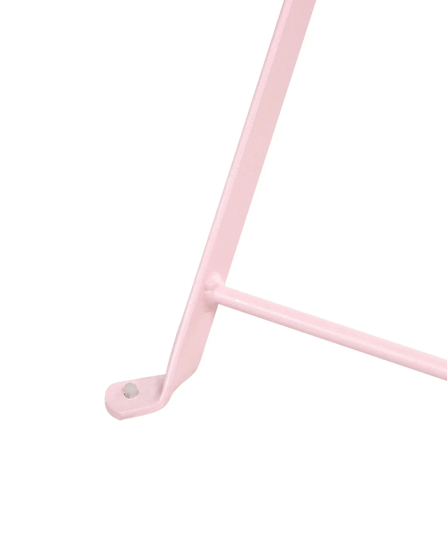 New Beliani Set da pranzo da giardino 4 posti FIORI Pieghevole Metallo pastello Rosa