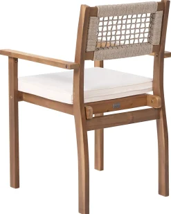 New Beliani Set da pranzo da giardino 6 posti JACO/SUMIRAGO Legno d'acacia chiaro Marrone