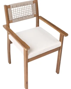 New Beliani Set da pranzo da giardino 6 posti JACO/SUMIRAGO Legno d'acacia chiaro Marrone