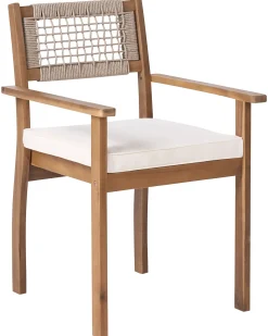 New Beliani Set da pranzo da giardino 6 posti JACO/SUMIRAGO Legno d'acacia chiaro Marrone