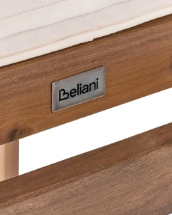 New Beliani Set da pranzo da giardino 6 posti JACO/SUMIRAGO Legno d'acacia chiaro Marrone