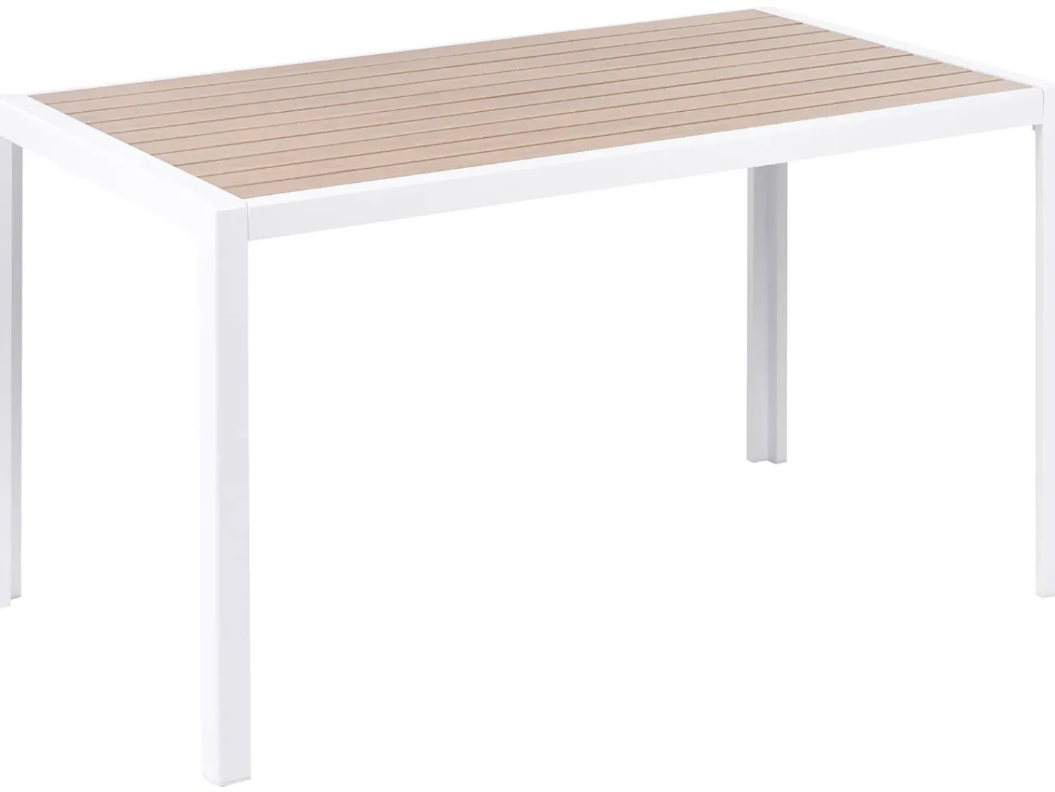 Beliani Set da pranzo da giardino 4 posti VISSO Grigio/Bianco Bianco Beige Grigio