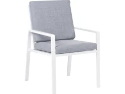 Beliani Set da pranzo da giardino 4 posti VISSO Grigio/Bianco Bianco Beige Grigio