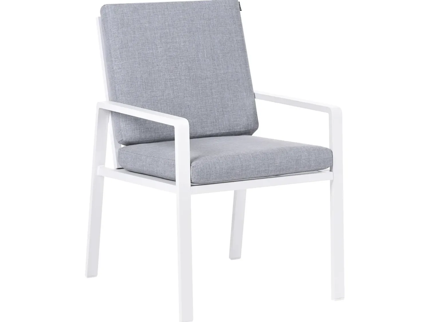 Beliani Set da pranzo da giardino 4 posti VISSO Grigio/Bianco Bianco Beige Grigio