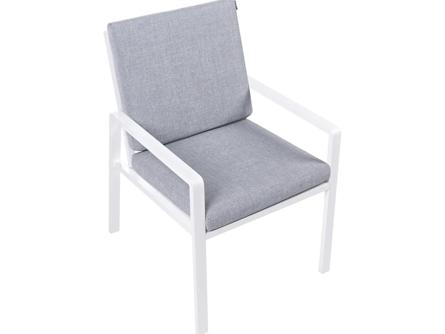 Beliani Set da pranzo da giardino 4 posti VISSO Grigio/Bianco Bianco Beige Grigio