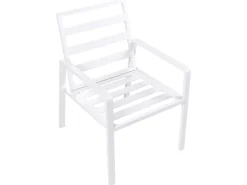 Beliani Set da pranzo da giardino 4 posti VISSO Grigio/Bianco Bianco Beige Grigio