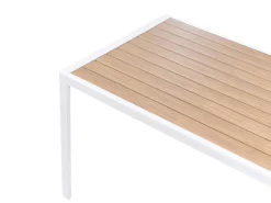 Beliani Set da pranzo da giardino 4 posti VISSO Grigio/Bianco Bianco Beige Grigio