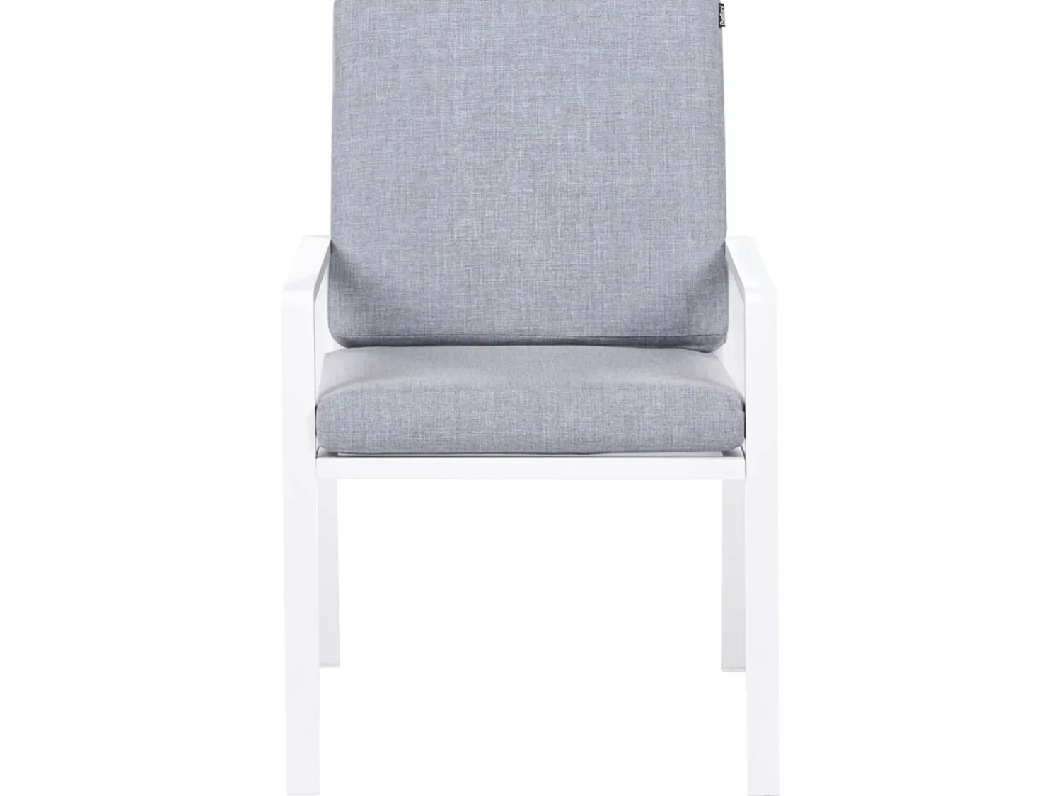 Beliani Set da pranzo da giardino 4 posti VISSO Grigio/Bianco Bianco Beige Grigio